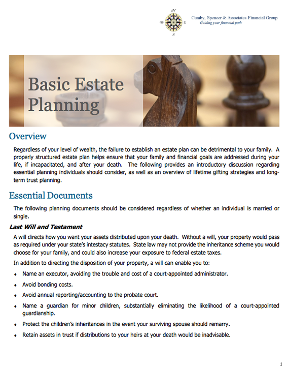 Basic Estate Planning